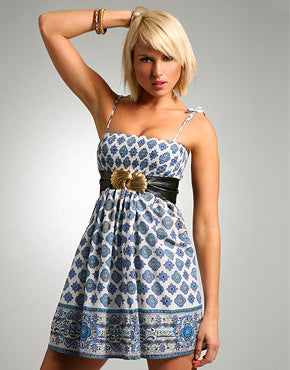 kısa mavi yazlık elbise