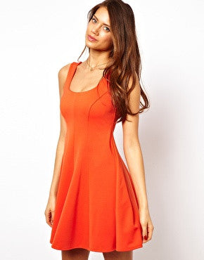 turuncu kısa elbise